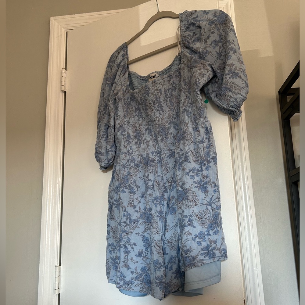 Arula blue floral romper
